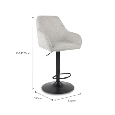 HAINE Bar Chair Light Grey