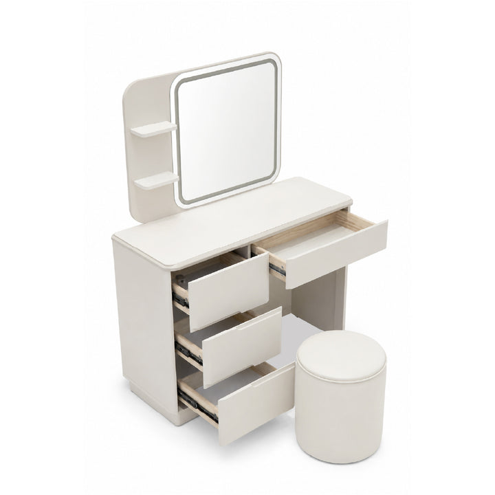HALLE LED Dressing Table with Stool