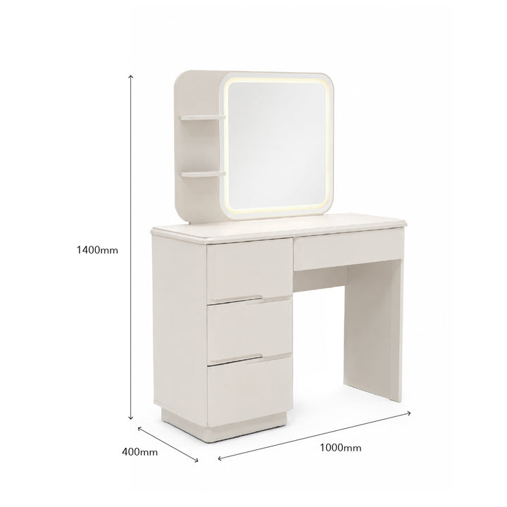 HALLE LED Dressing Table with Stool