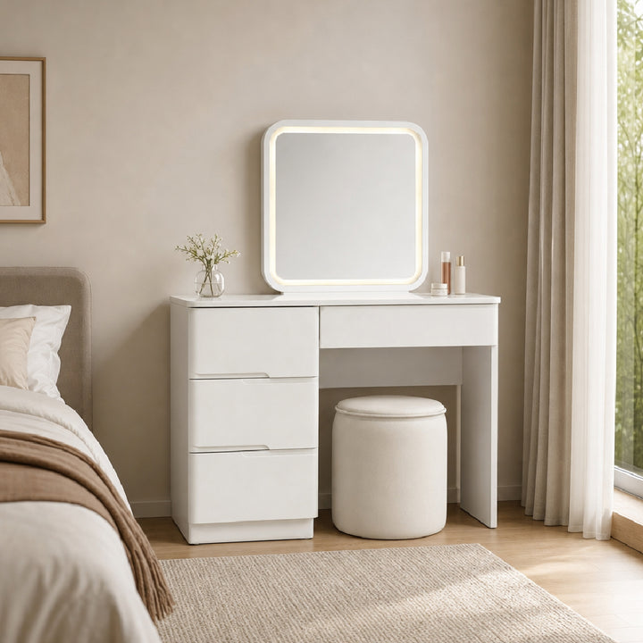 HALLE LED Dressing Table with Stool
