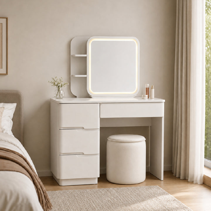 HALLE LED Dressing Table with Stool