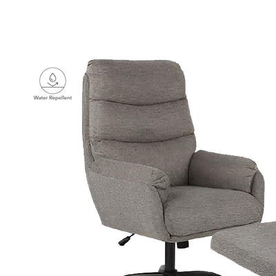 HANZO Leisure Chair Dark Grey with Ottoman