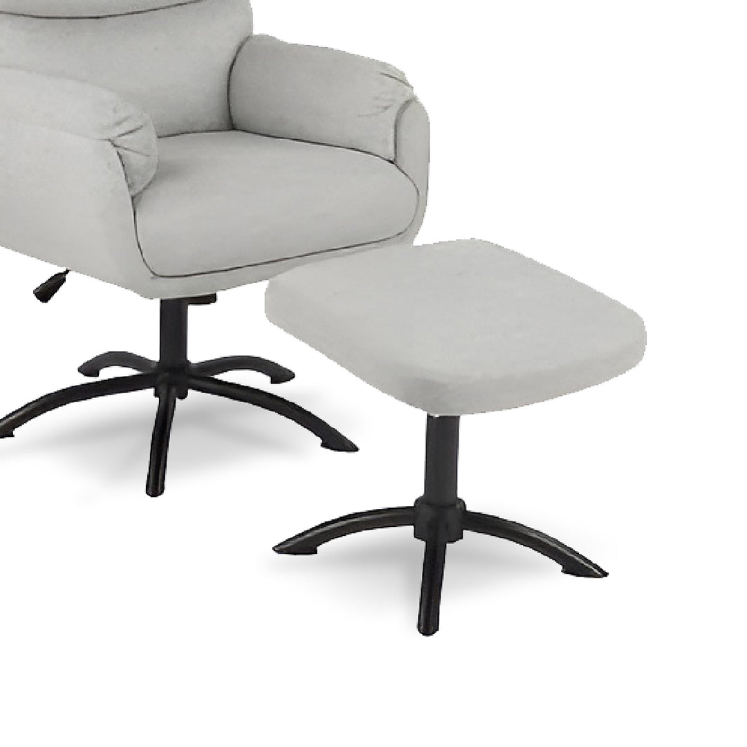 HANZO Leisure Chair Light Grey with Ottoman