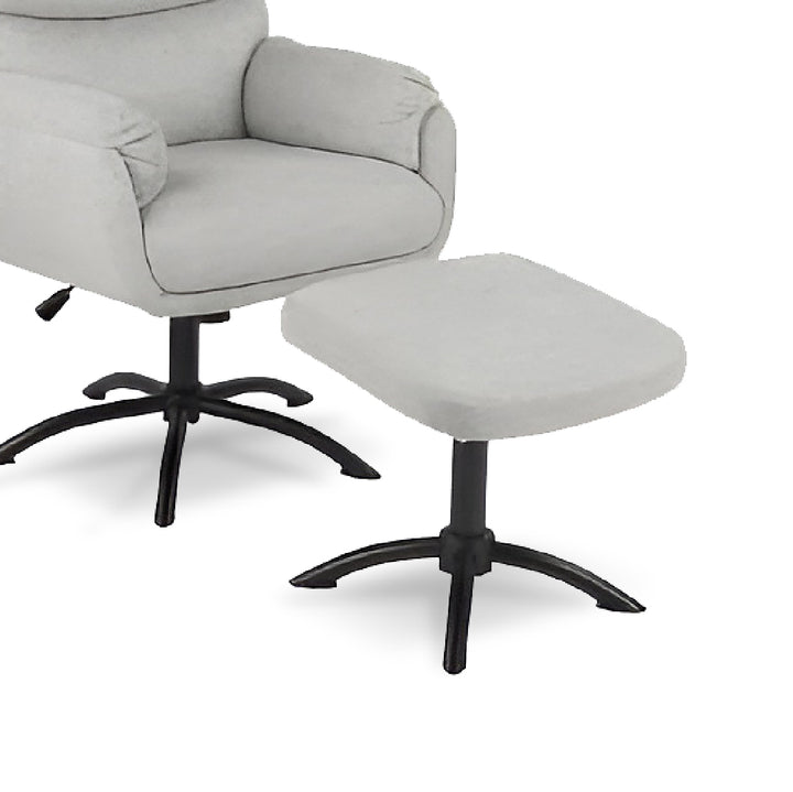 HANZO Leisure Chair Light Grey with Ottoman