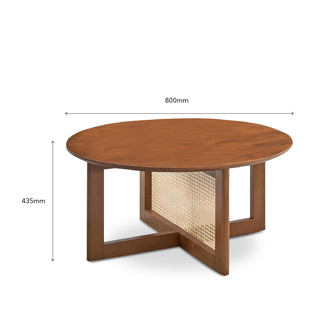 HEDWIG Rattan Coffee Table Walnut