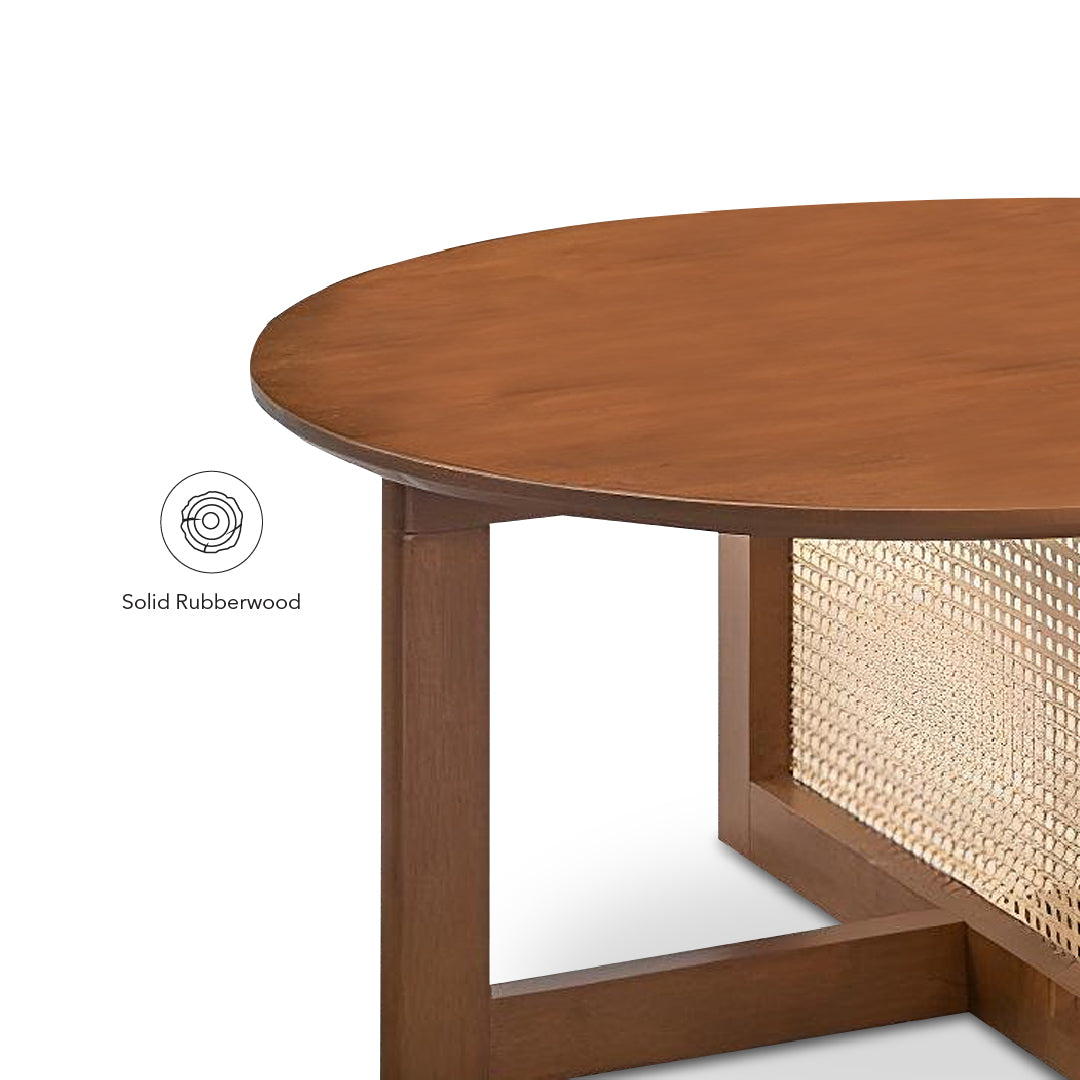 HEDWIG Rattan Coffee Table Walnut