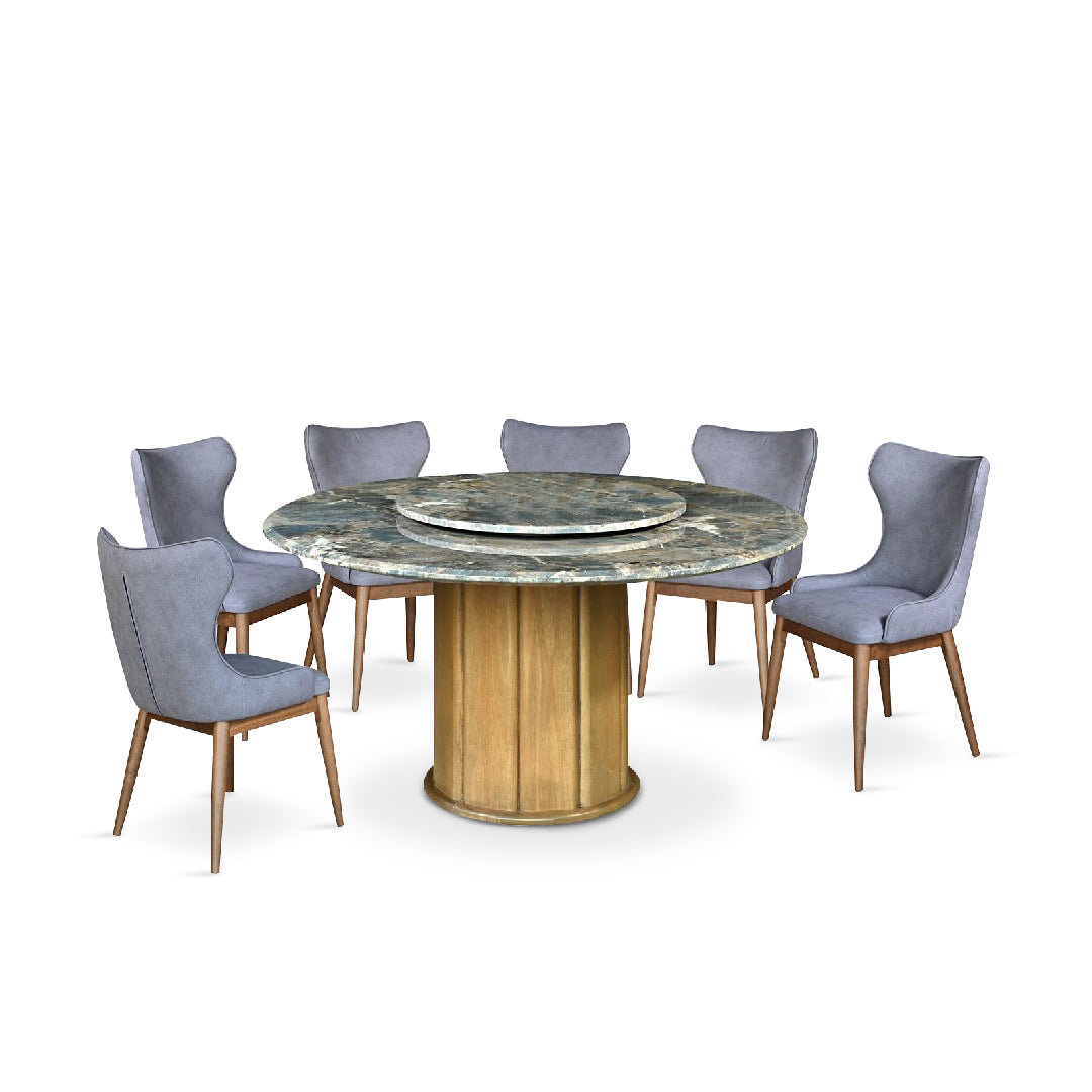 HOLLYANN Round Marble Dining Set