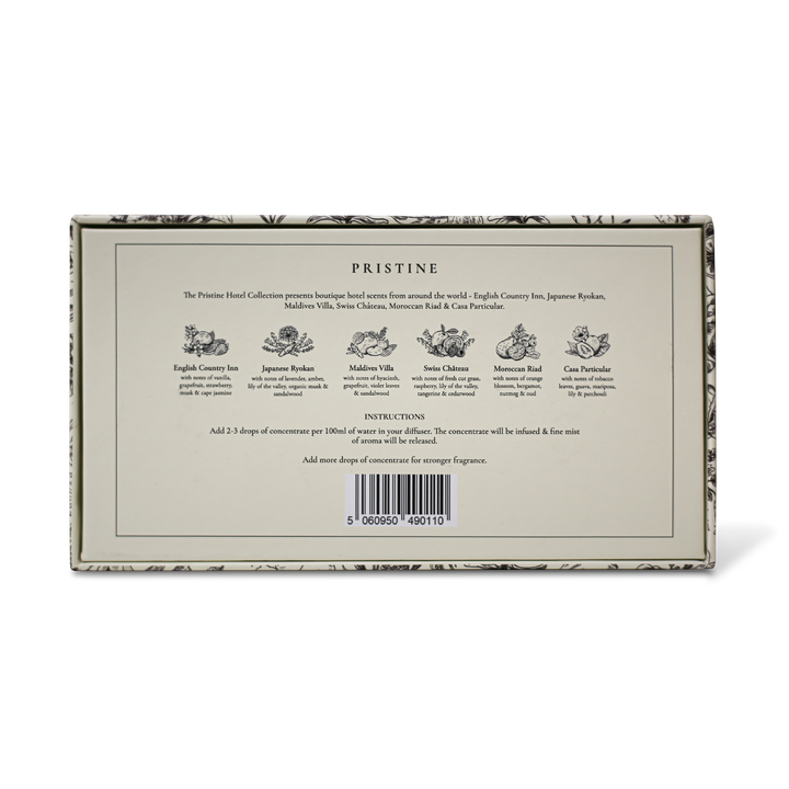 Pristine Hotel's Set of 6 Aroma Concentrate