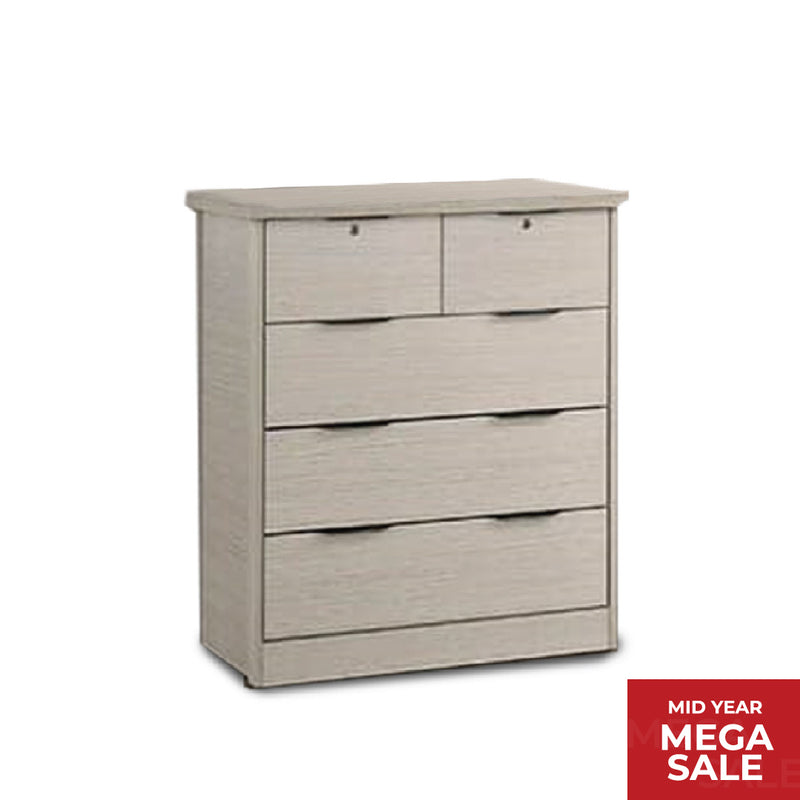 HUXLEY Chest of Drawer White Wash
