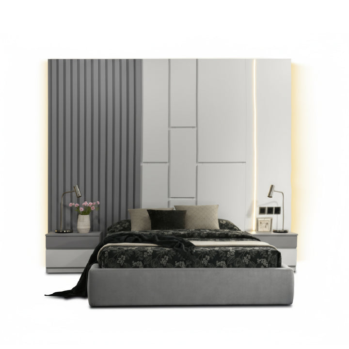 EHIRO Build-In Headboard Bed