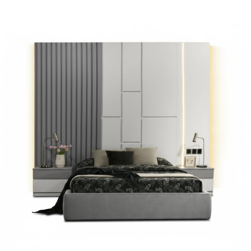 EHIRO Build-In Headboard Bed