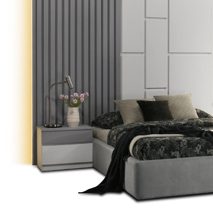 EHIRO Build-In Headboard Bed