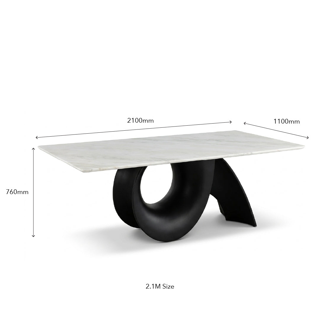 IVARA Natural Marble Stone Dining Table