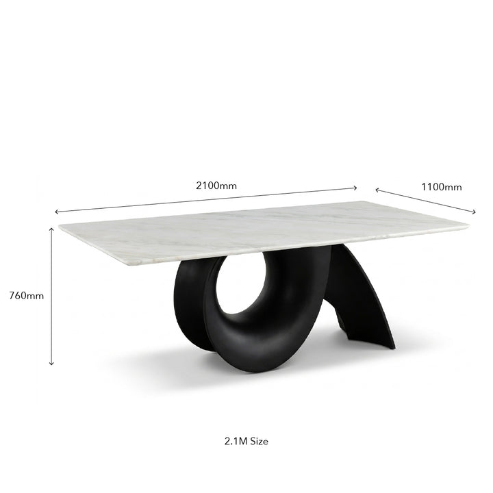 IVARA Natural Marble Stone Dining Table