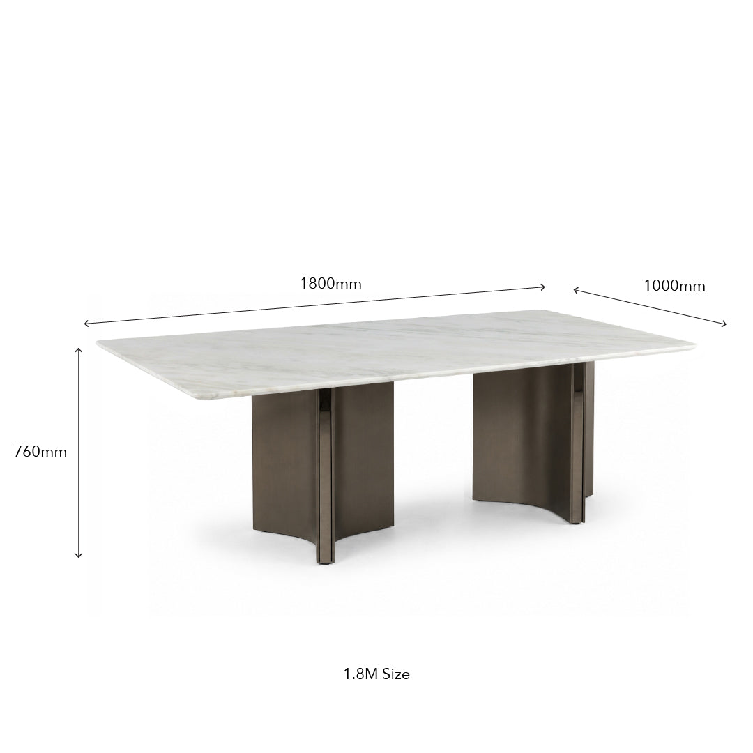 IVARA Natural Marble Stone Dining Table