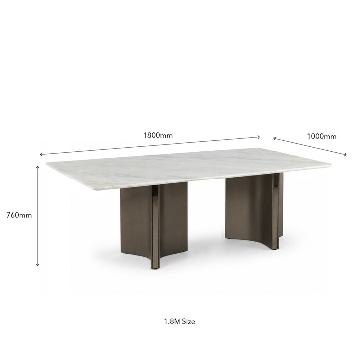 IVARA Natural Marble Stone Dining Table