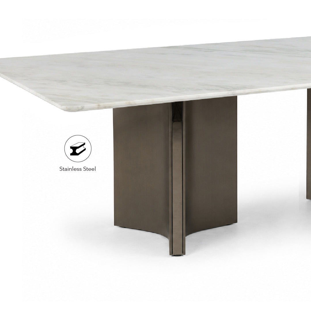 IVARA Natural Marble Stone Dining Table