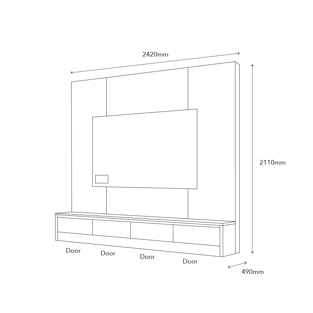 JEEHA Wall Mounted TV Cabinet