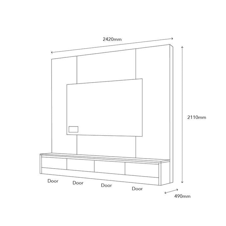 JEEHA Wall Mounted TV Cabinet