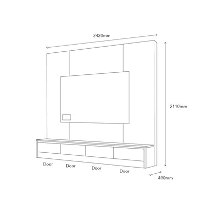JEEHA Wall Mounted TV Cabinet