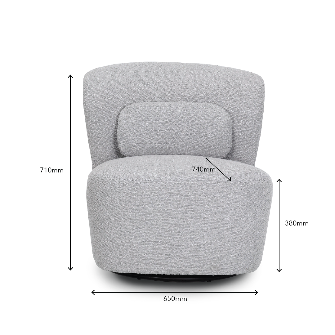 JENNA Accent Chair Grey