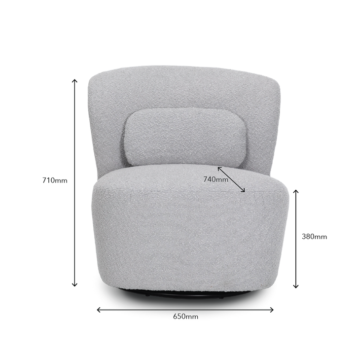 JENNA Accent Chair Grey