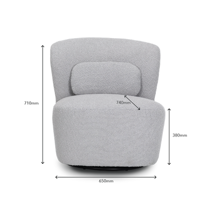 JENNA Accent Chair Grey