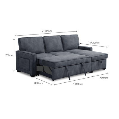 JEROME Sofa Bed with Chaise
