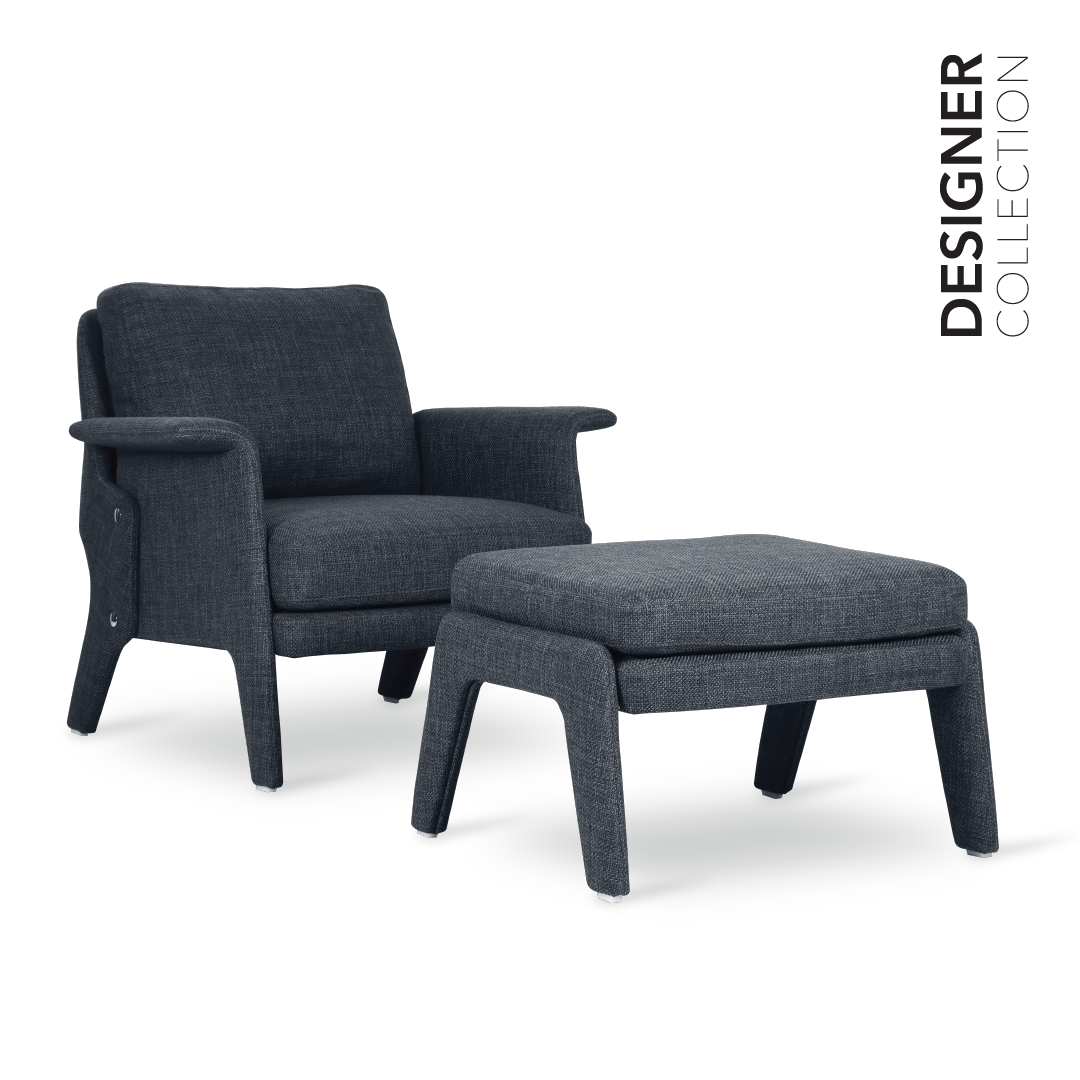 JERRY Designer Chair with Ottoman