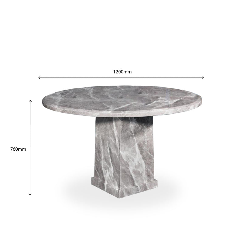 JILANN Round Marble Dining Set