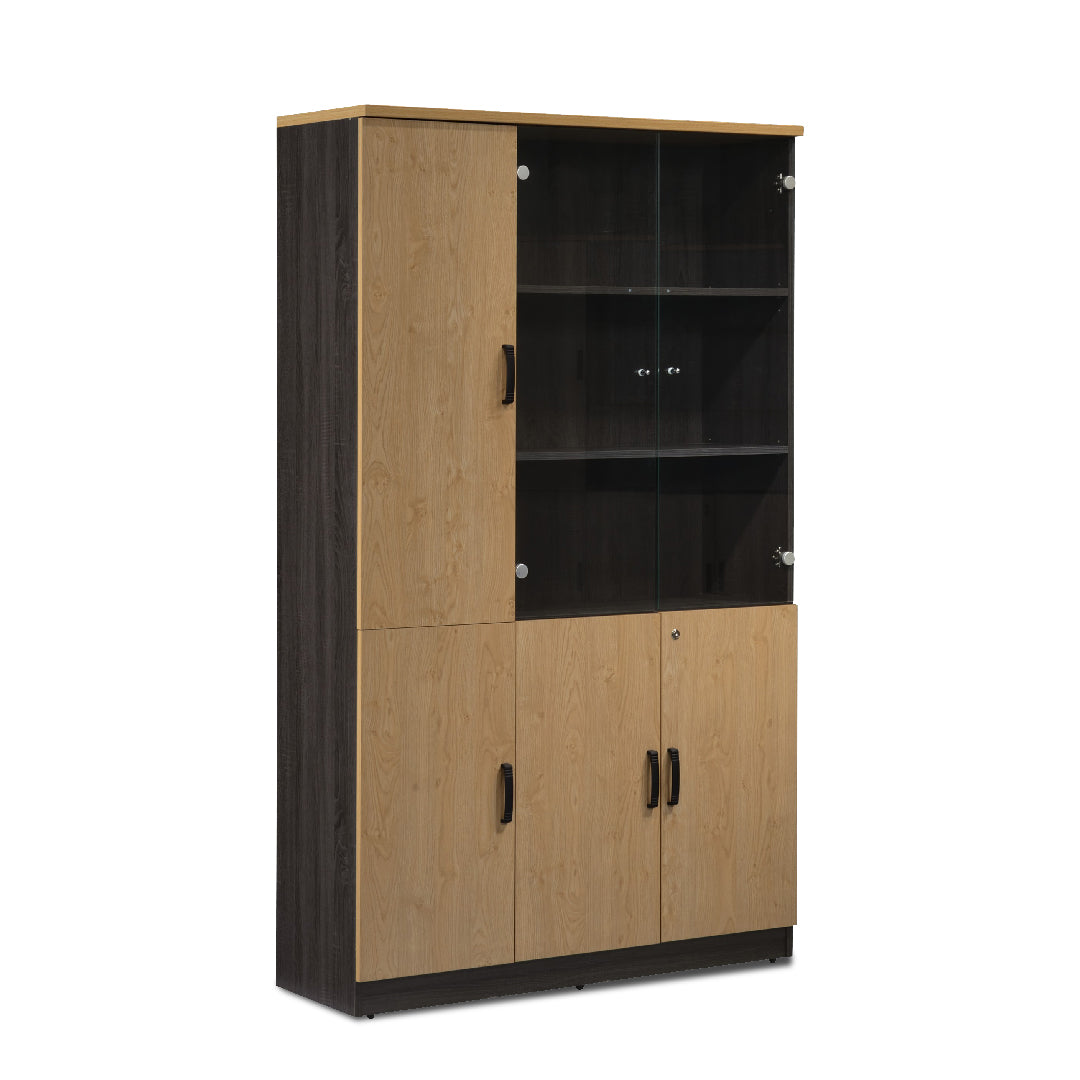 KALEIDO Glass Door Book Shelf and Cabinet