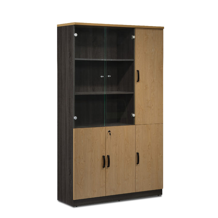 KALEIDO Glass Door Book Shelf and Cabinet