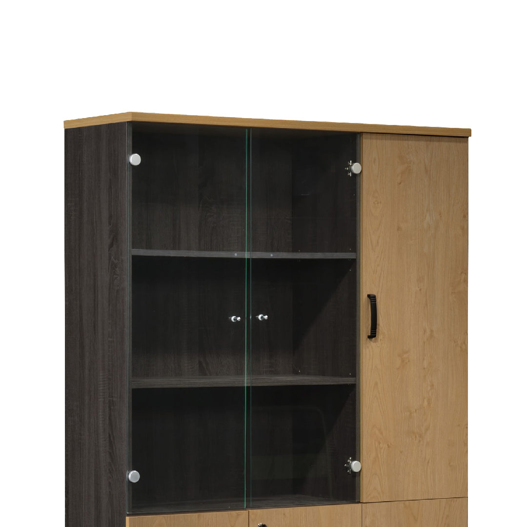 KALEIDO Glass Door Book Shelf and Cabinet