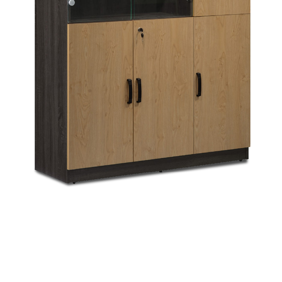 KALEIDO Glass Door Book Shelf and Cabinet