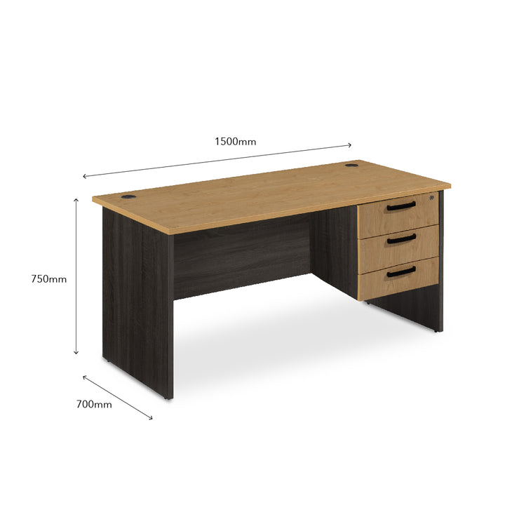 KALEIDO Office Desk with Pedestal