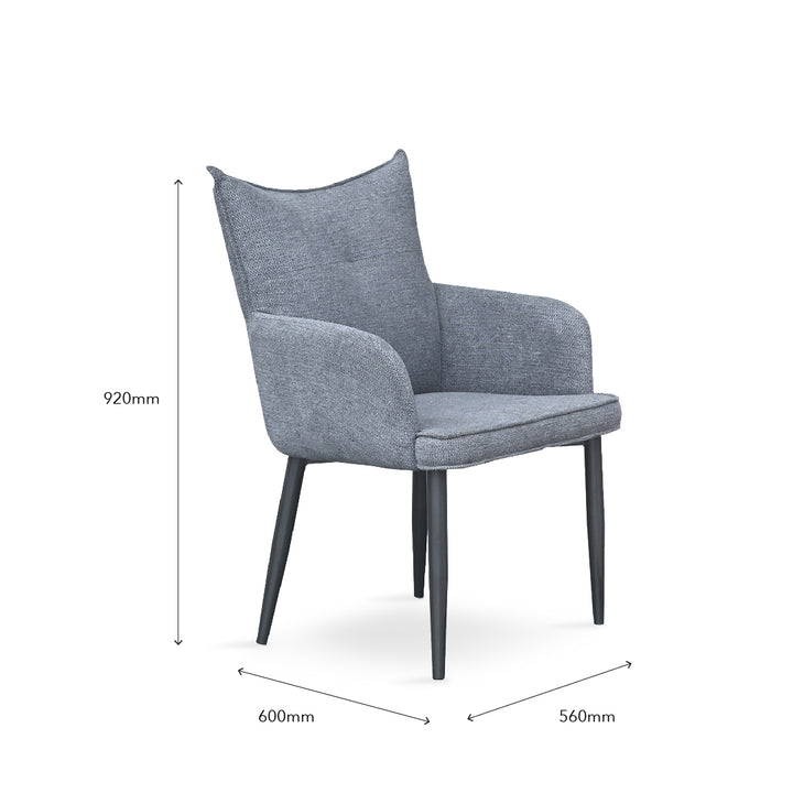 KASPIAN Dining Chair Storm Grey