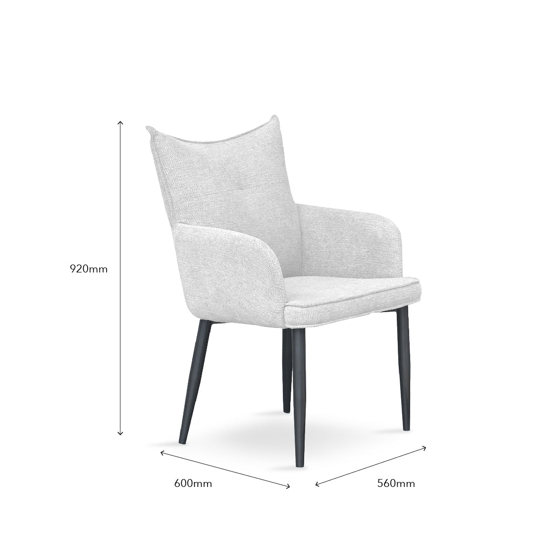 KASPIAN Dining Chair Light Grey