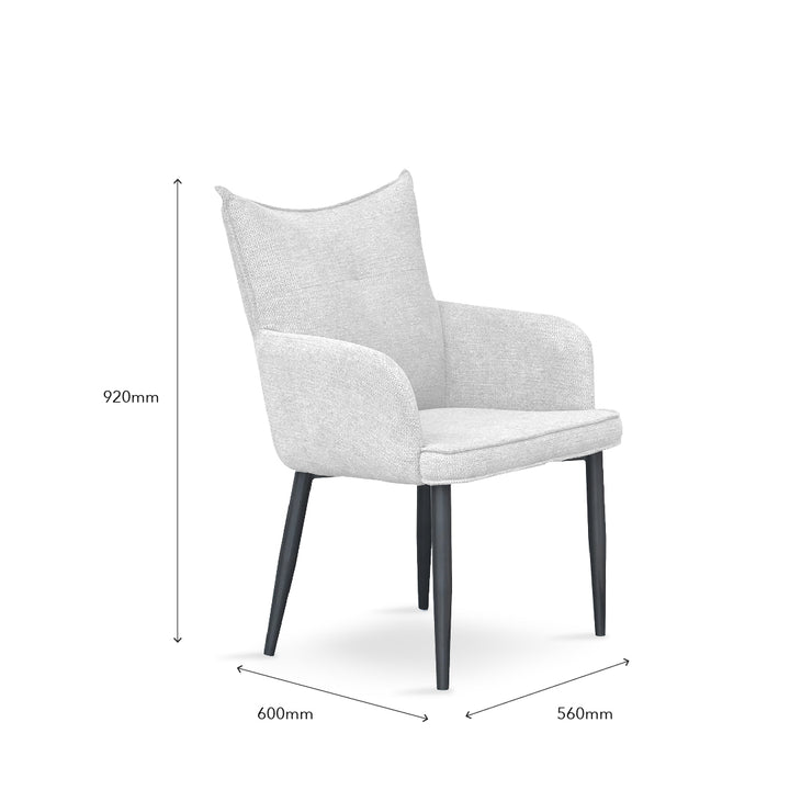 KASPIAN Dining Chair Light Grey