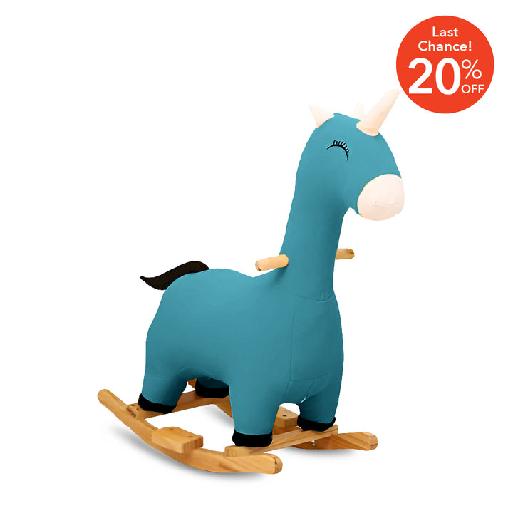 KIDS Rocking Unicorn Cyan Blue
