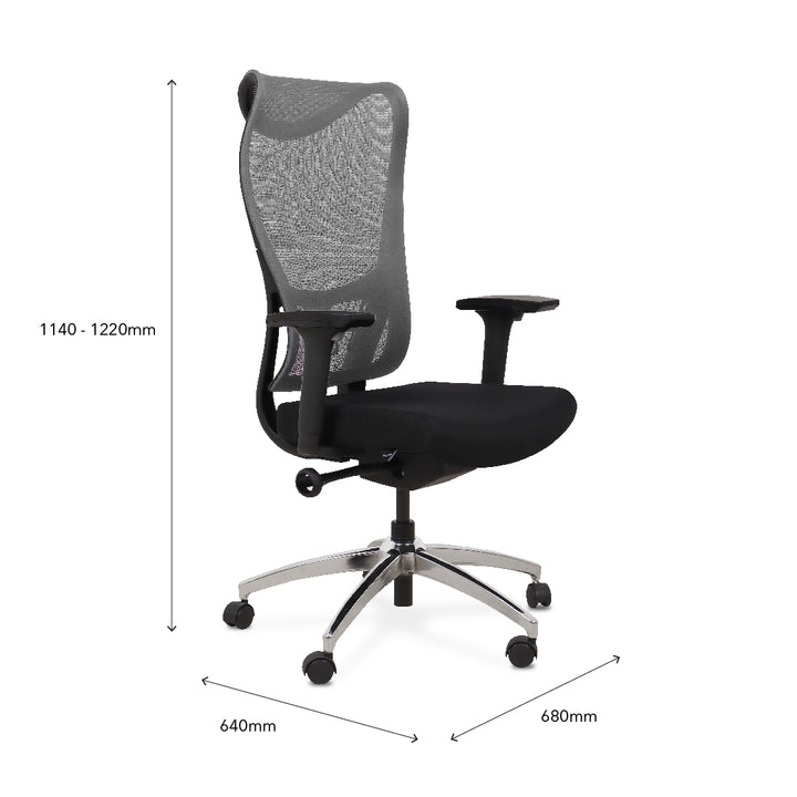 KINGS I Grey High Back Office Chair