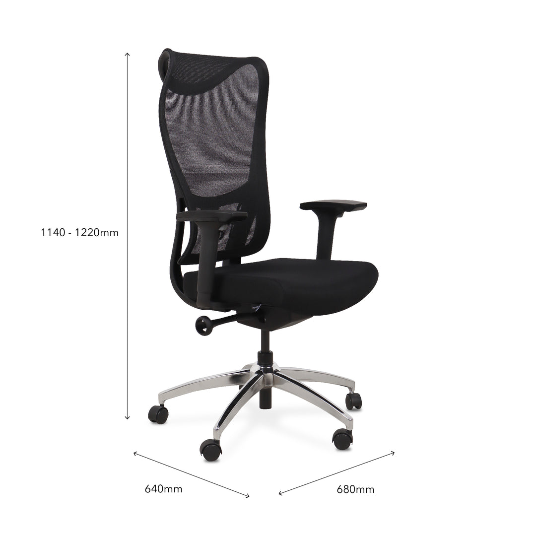 KINGS I Black High Back Office Chair