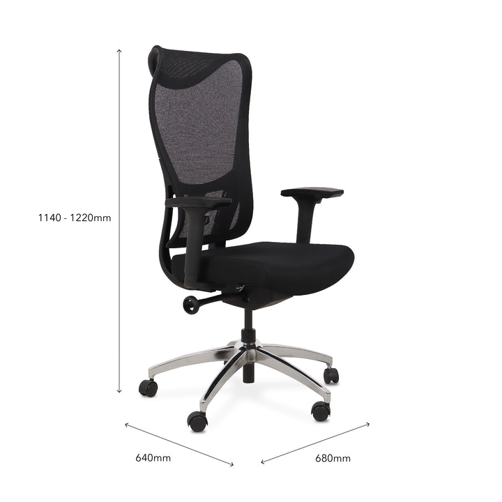 KINGS I Black High Back Office Chair