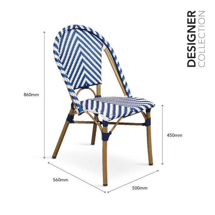 KRIYA II Garden Chair Blue White