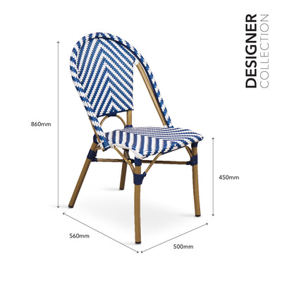 KRIYA II Garden Chair Blue White