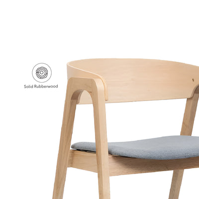 KAI Dining Chair with Armrest Natural