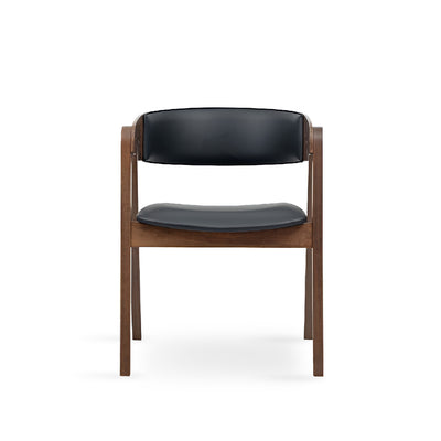 KAI Dining Chair with Armrest Walnut