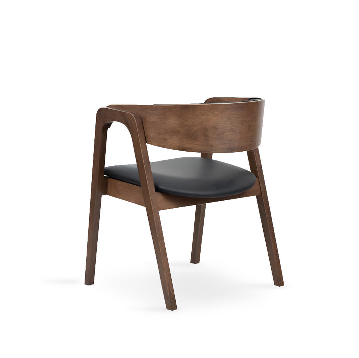 KAI Dining Chair with Armrest Walnut