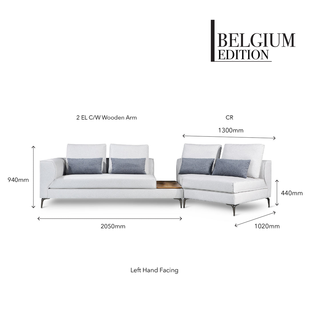 KATHY Corner Sofa with Console Table