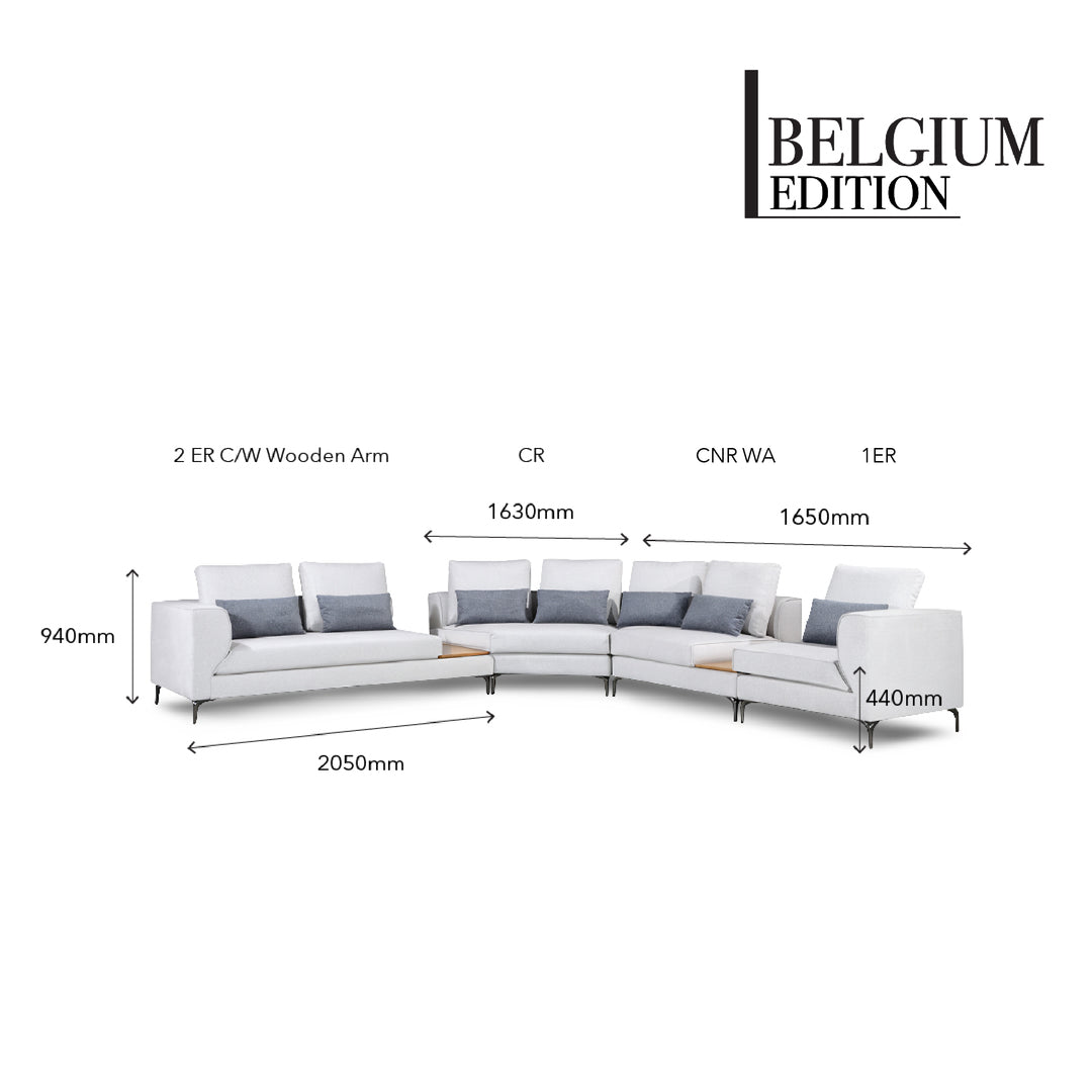 KATHY Corner Sofa with Console Table