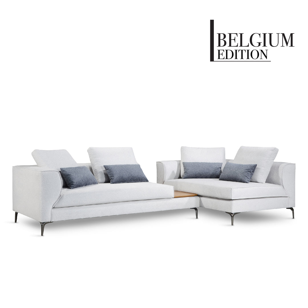 KATHY L Shape Sofa with Console Table